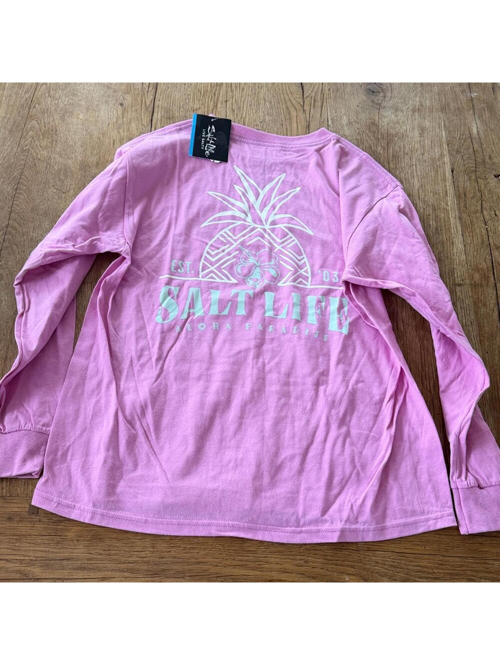 Salt life long sleeve shirt pineapple youth medium NWT